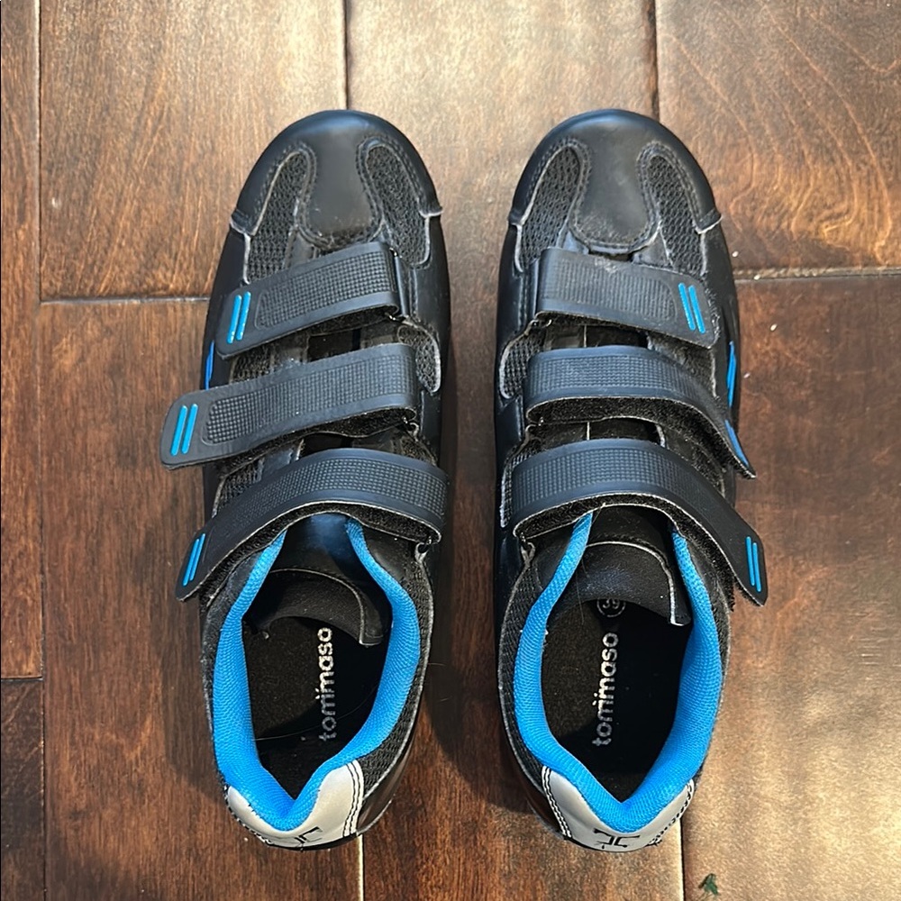 Cycling Shoes - Black and Blue with SPD Clip In